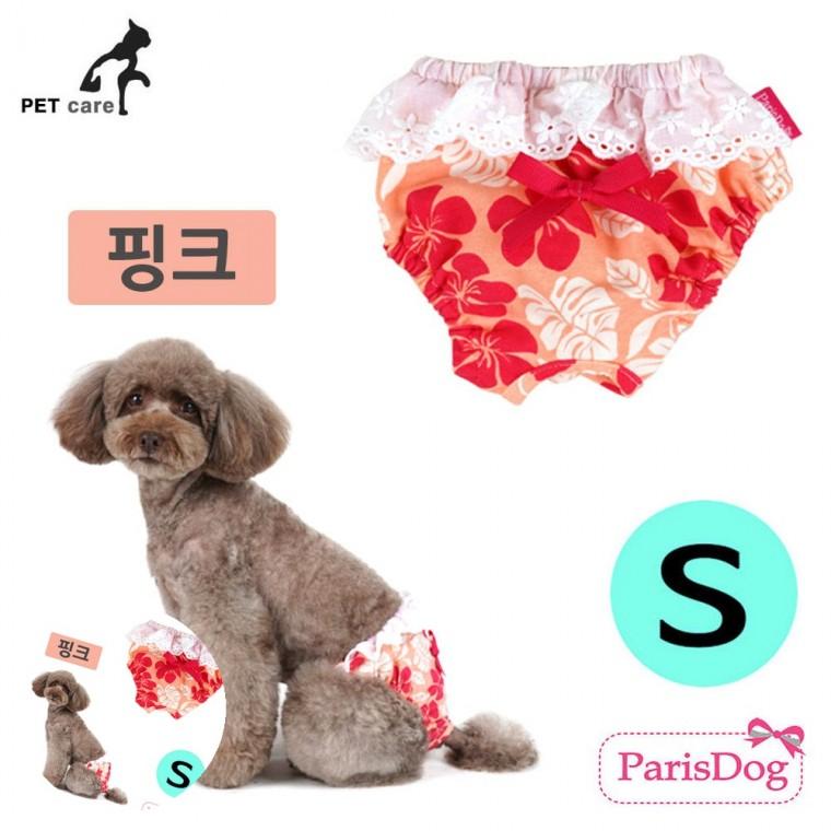반려견팬티 애견매너벨트 강아지생리대 강아지위생팬티 강아지생리팬티 욜로 생리팬티 핑크 S
