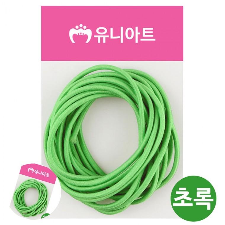 키즈머리끈 헤어머리끈 여성머리끈 애기고무줄 여아머리끈 초록 칼라 고무줄