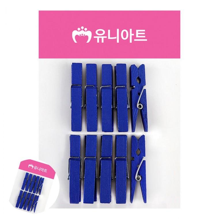 사진집게 행거집게 POP집게 메모꽂이 엽서걸이 나무집게 대 파랑