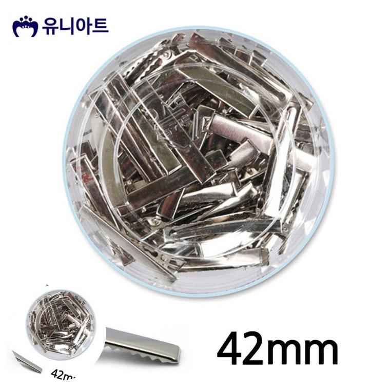머리핀재료 삔재료 머리핀부자재 헤어핀DIY 헤어핀부자재 넙적핀 42mm 1통