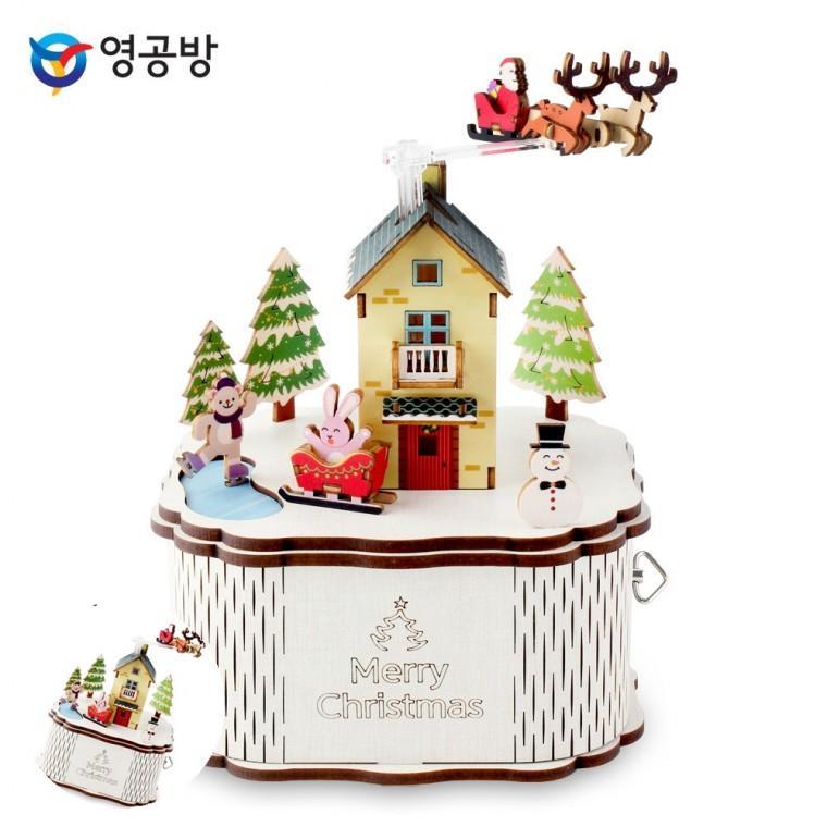 우드오르골 크리스마스오르골diy 오르골diy 크리스마스우드오르골 오르골DIY 오르골만들기 DIY 회전 우드