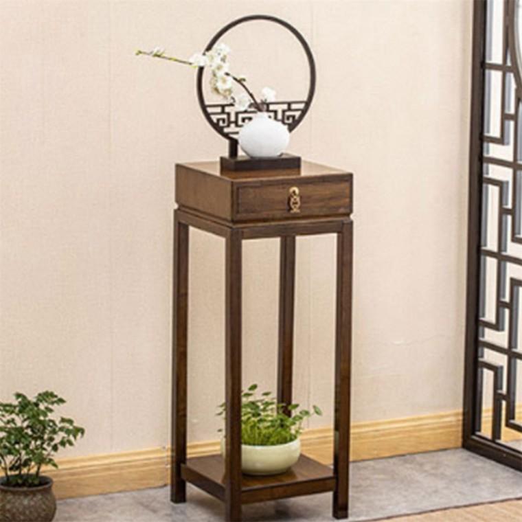 대나무 서랍형 화분진열대 81cm 81cm원목선반