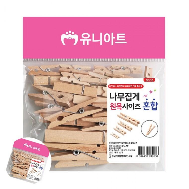가랜드집게 소품걸이 사진집게 행거집게 메모집게 나무집게 원목 사이즈 혼합