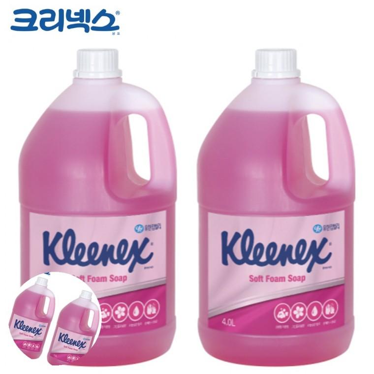 손비누대용량 손비누 손비누리필 핸드워시리필대용량 거품손비누리필 핸드워시 폼 솝 그린플로럴향 4L x 2