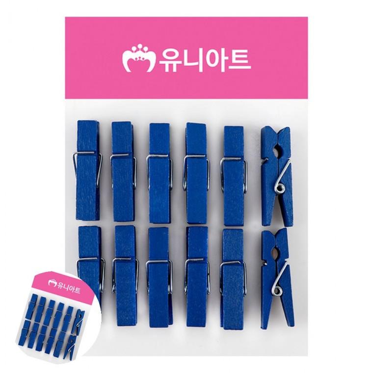 엽서걸이 메모집게 행거집게 가랜드집게 사진걸이집게 나무집게 중 파랑