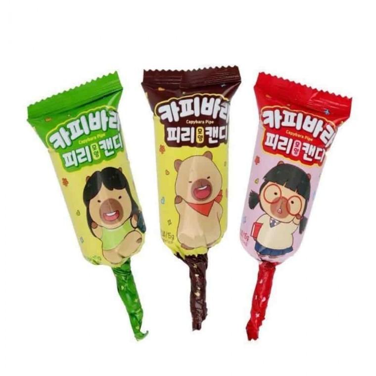 막대사탕 회사간식 간식선물 사무실간식 카피바라 피리캔디 15g 24p