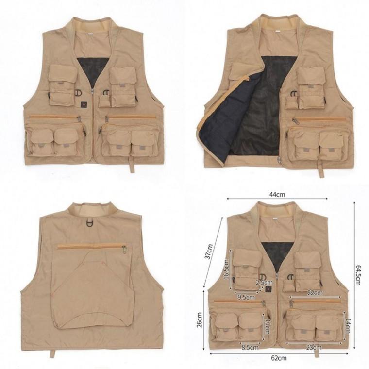 엑티브 멀티포켓 레저조끼 브라운 XXXL 낚시조끼