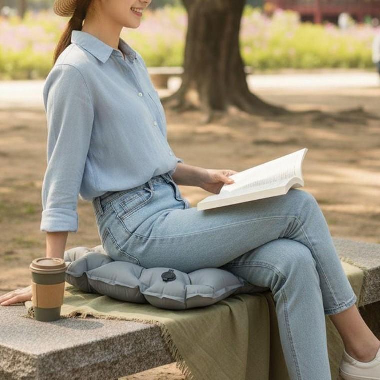 EAS 밀톤즈 휴대용 공기주입 에어 방석 야외용 EAS-260712