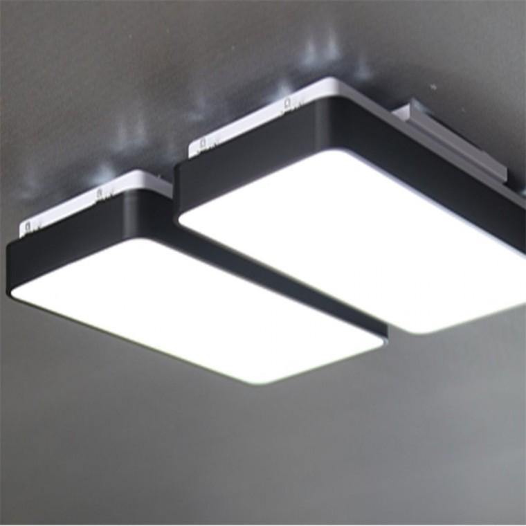 LED 거실등 블랙 4등 100W 주광색 거실등조명 밝은거실등