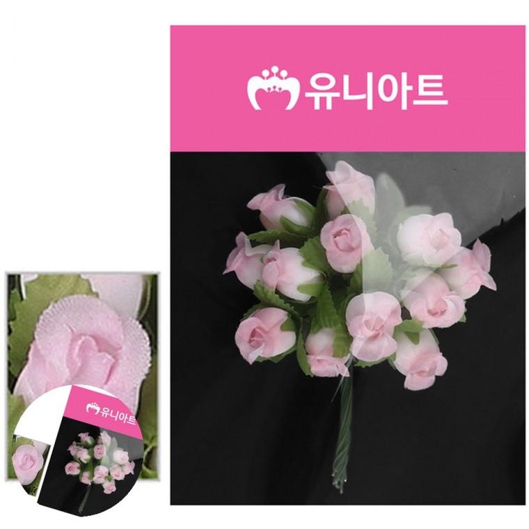 꽃다발조화 가짜꽃소품 인조꽃 조화꽃송이 인테리어조화 투톤 항장미 흰색 분홍