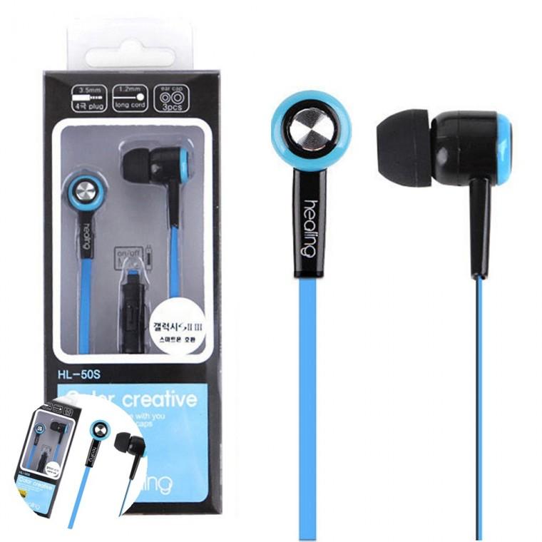 mp3이어폰일체형 선이어폰 핸드폰이어폰 줄이어폰 mp3유선이어폰 스마트폰 이어폰 투톤 블루