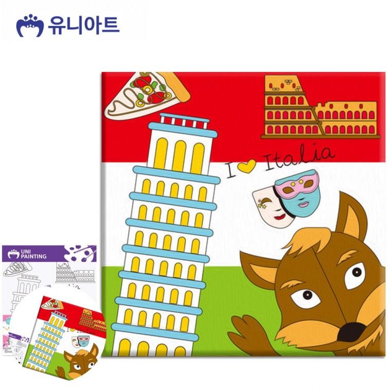 유화그리기 액자형캔버스 액자 유화캔버스 미술세트 아이러브 이탈리아 유화 그리기 세트