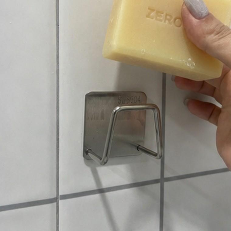접착식 스텐 수세미 거치대 싱크대 욕실 벽면 빠른 건조 수건 타올 걸이