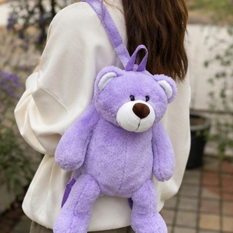 애착인형 토끼 곰돌이 동물 백팩 지퍼 수납 끈조절 가능 어린이 가방