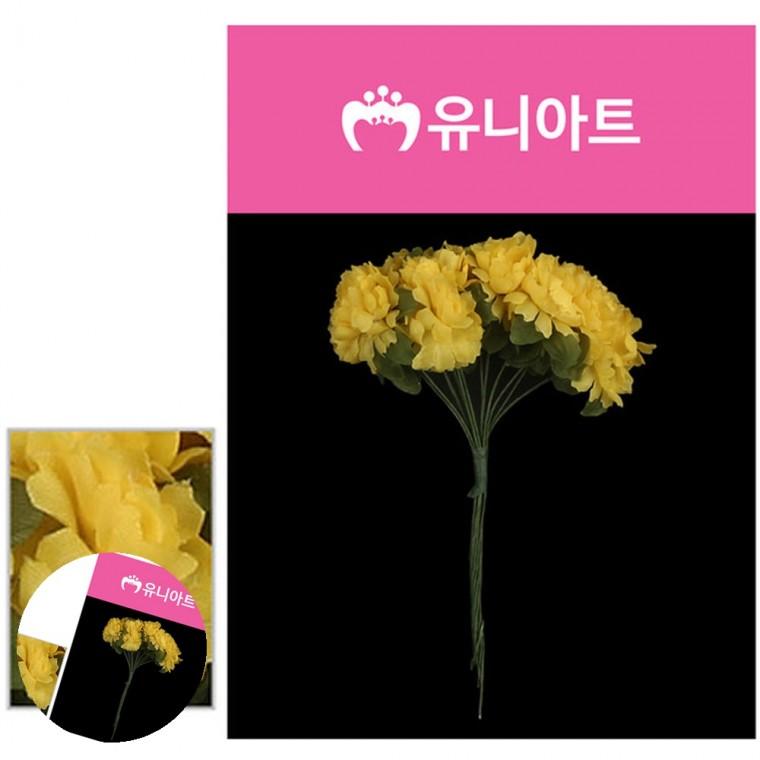 조화꽃송이 성묘조화꽃다발 조화장식 인조조화 가짜꽃소품 소국화 노랑