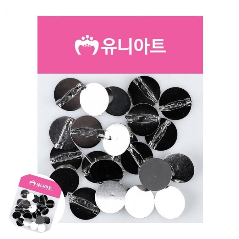 옷브로치핀 뒤꽂이부자재 옷핀브로치재료 브로치핀 코사지핀재료 민자 코사지핀 20mm