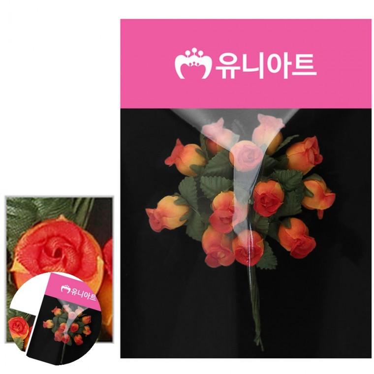 조화꽃송이 인테리어인조꽃 가짜꽃 인테리어조화 인테리어조화꽃 투톤 항장미 노랑 주황