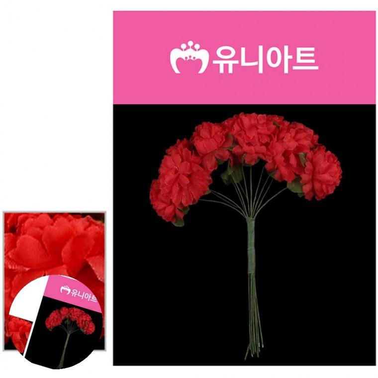 가짜꽃소품 조화꽃송이 가짜꽃 인테리어조화 인조조화 소국화 빨강
