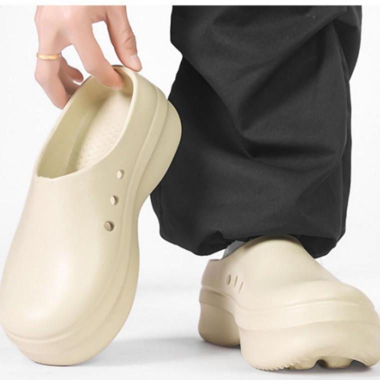 남자 심플 경량 5CM 슬리퍼 샌들 컴포트 키높이 발편한 쿠션 여름 슈즈 미끄럼방지
