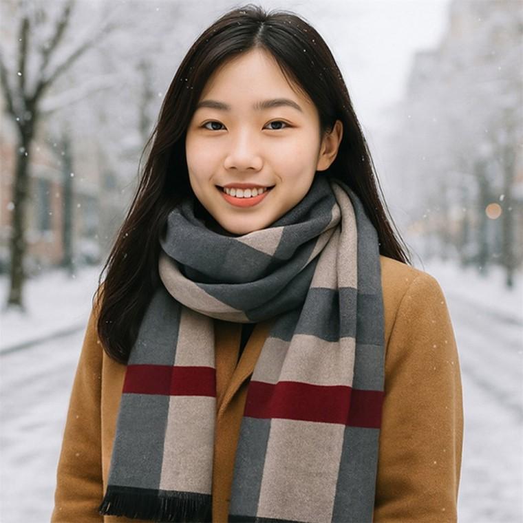 체크 머플러 데일리목도리