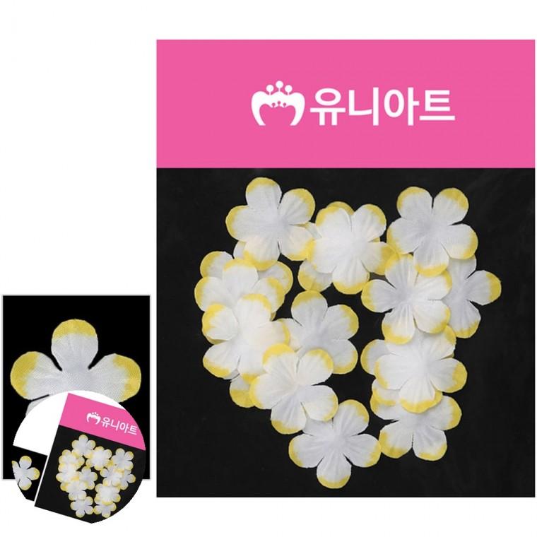 어린이집환경구성 인조꽃 조화꽃잎 가짜꽃 컬러조화꽃잎 벚꽃 흰색 노랑