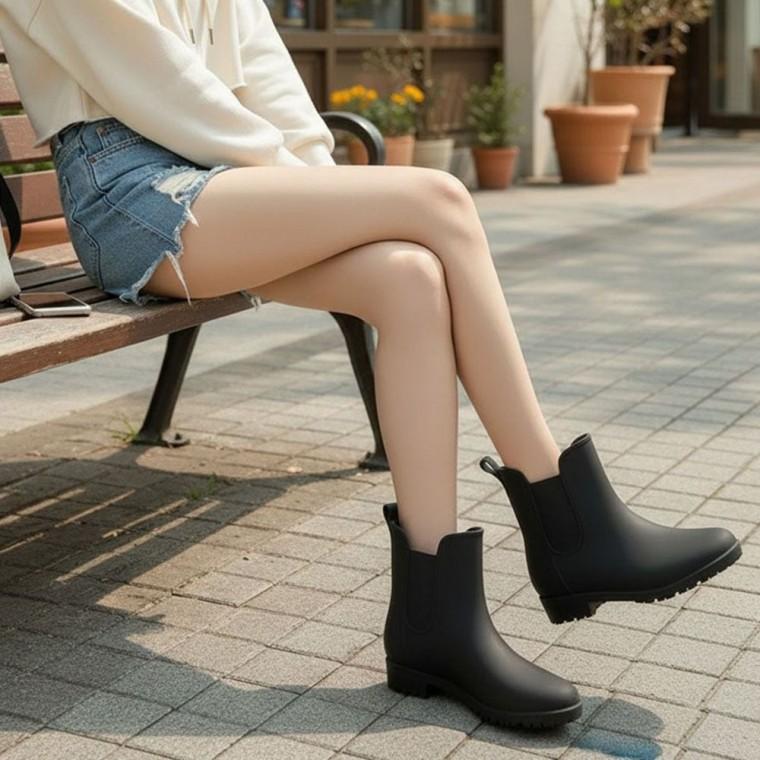 레인 부츠 여성 여자 방한 따뜻한 털레인 털탈 부착 가벼운 장화 기모
