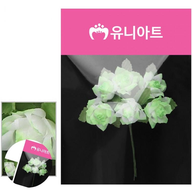 인테리어인조꽃 인테리어조화 조화꽃송이 조화다발 인조꽃다발 각장미 연두