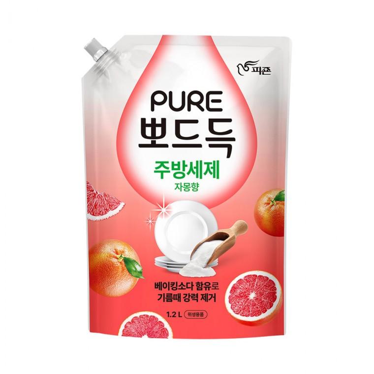피죤 퓨어 뽀드득 주방세제 자몽향 리필 1.2L