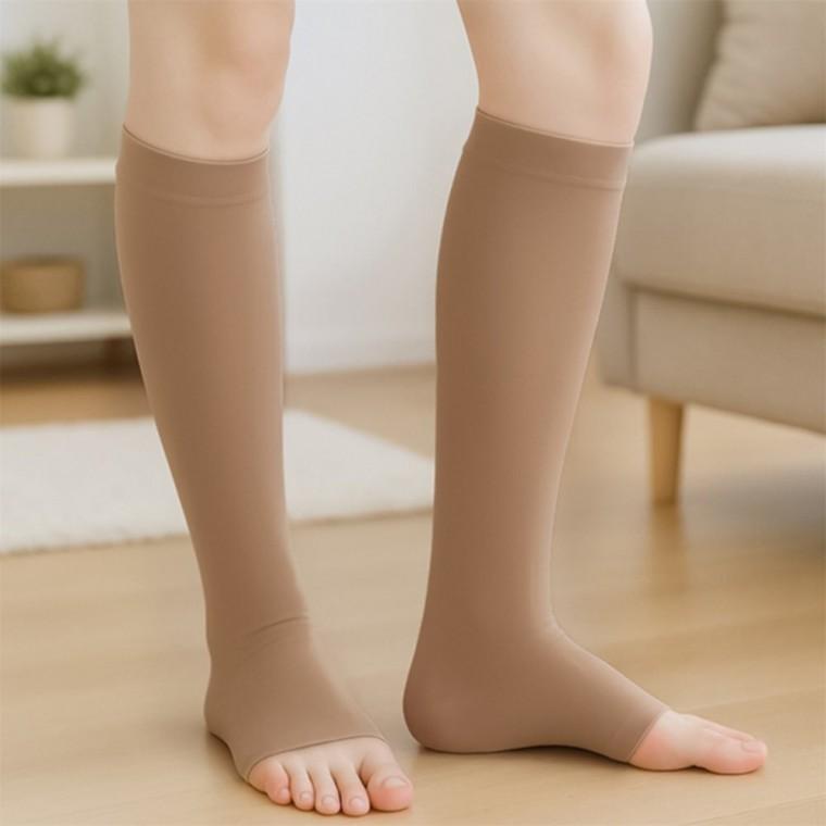 오픈토 종아리 압박밴드 XS 베이지 발가락뚫린압박밴드