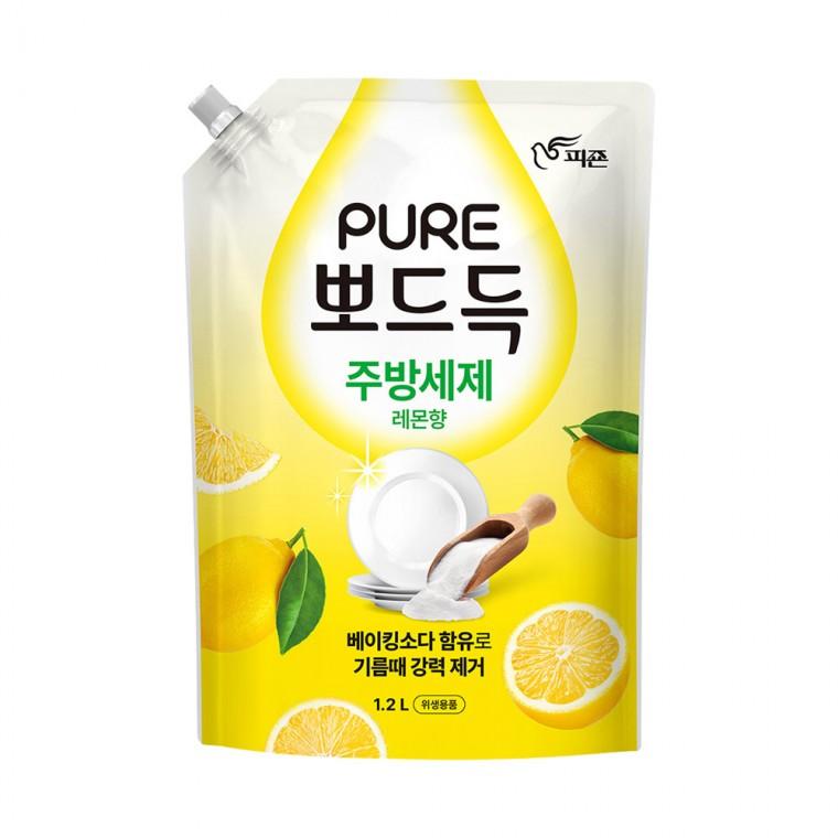 피죤 퓨어 뽀드득 주방세제 레몬향 리필 1.2L