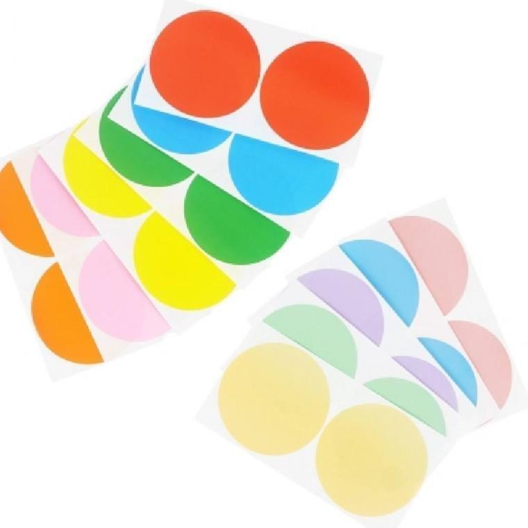 (2P) 10cm 원형스티커 컬러스티커 여러색깔스티커