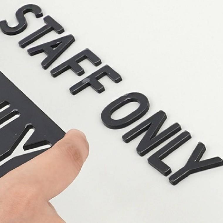 (블랙) STAFF ONLY 표지판 안내판 입체표지판 매장