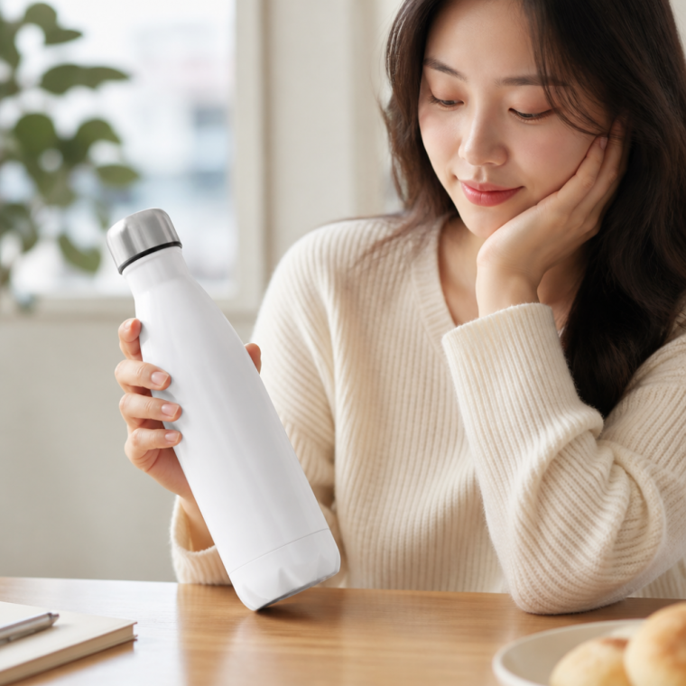 스테인리스 보온병 750ml 유광 보냉 물병 진공 보온 보냉병