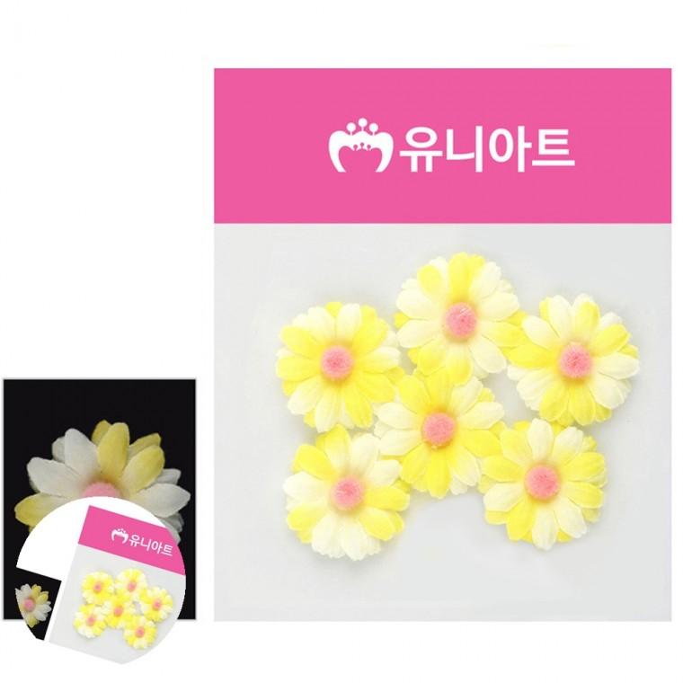 유치원환경판 미니조화꽃 조화꽃장식 인조조화 어린이집사계절환경판 미니 데이지 노랑