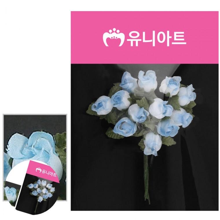 가짜꽃다발 조화꽃송이 조화꽃장식 조화식물인테리어소품 인조꽃 투톤 항장미 흰색 하늘
