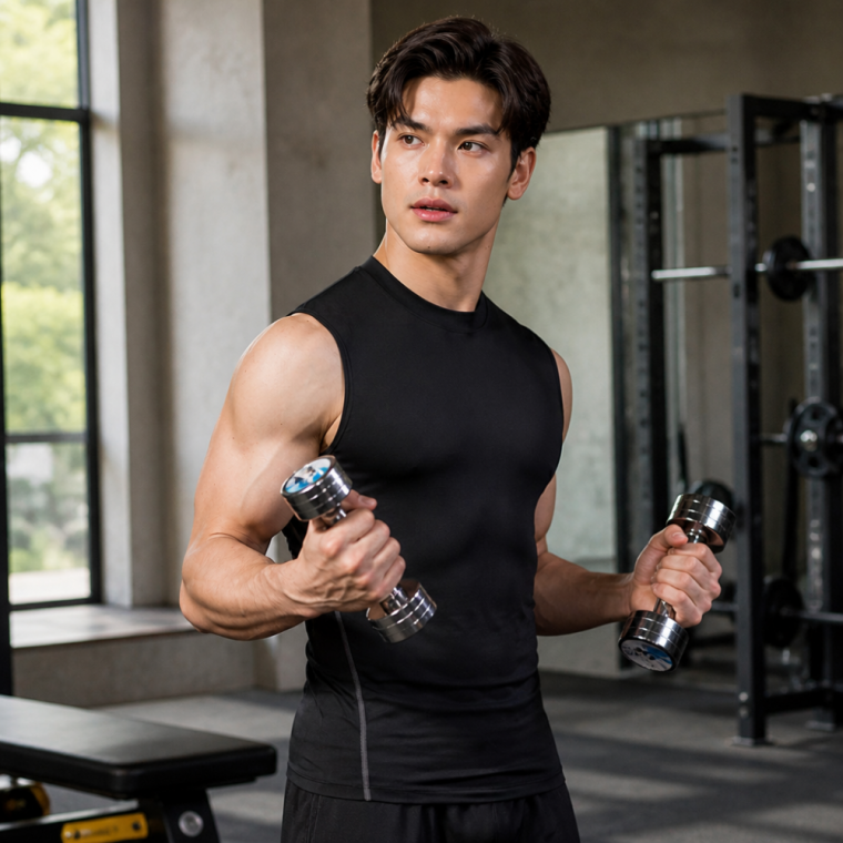 남자 스포츠 슬리브리스 XL 땀흡수 빠른 민소매 티셔츠