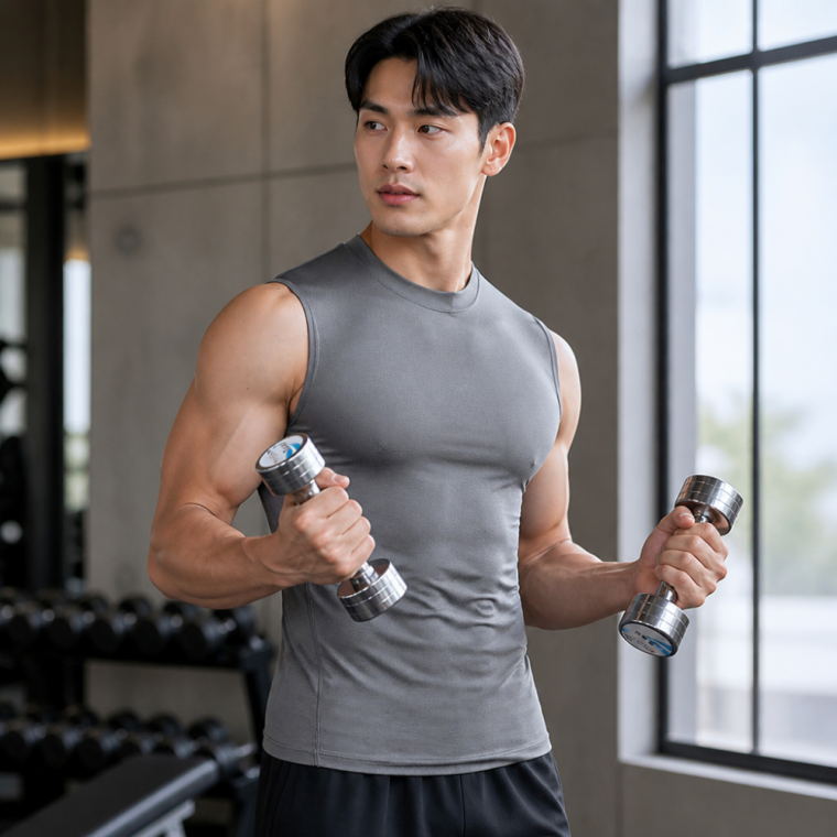 남성 스포츠 슬림핏 민소매 XL 사이즈 운동용 러닝 나시