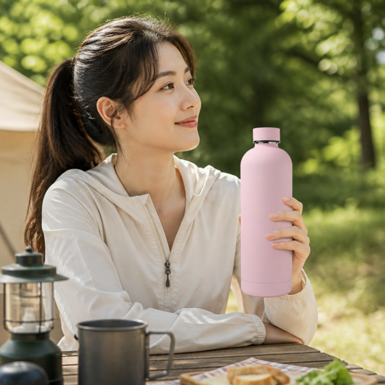 캠핑용 304 스테인리스 보냉병 750ml 이중 진공 보온텀블러
