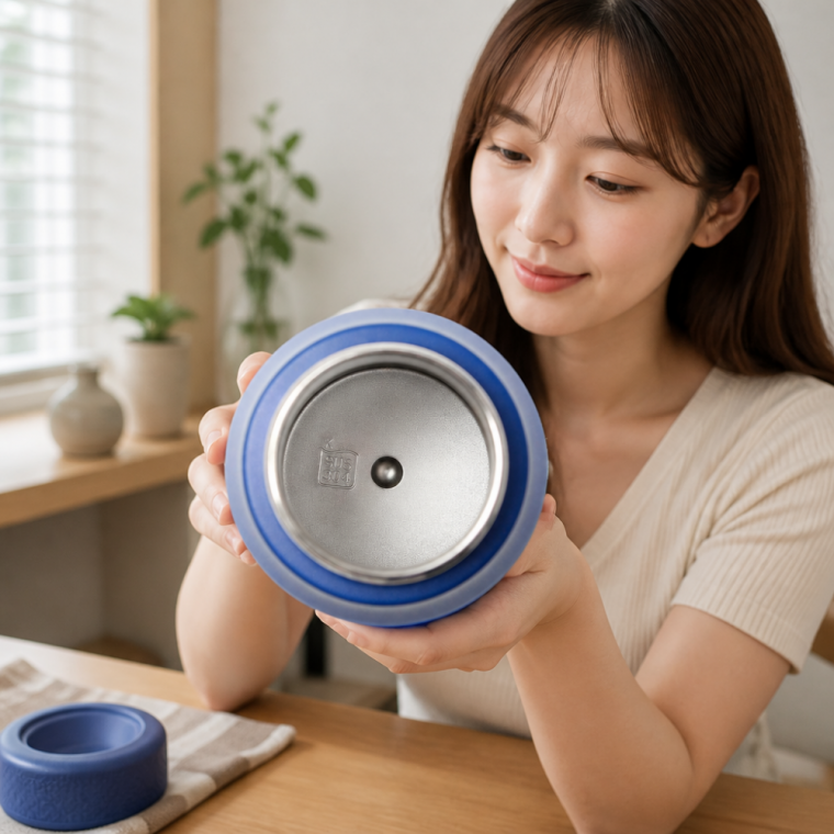 스텐 진공 보온병 750ml 블루 보냉병 이중 구조