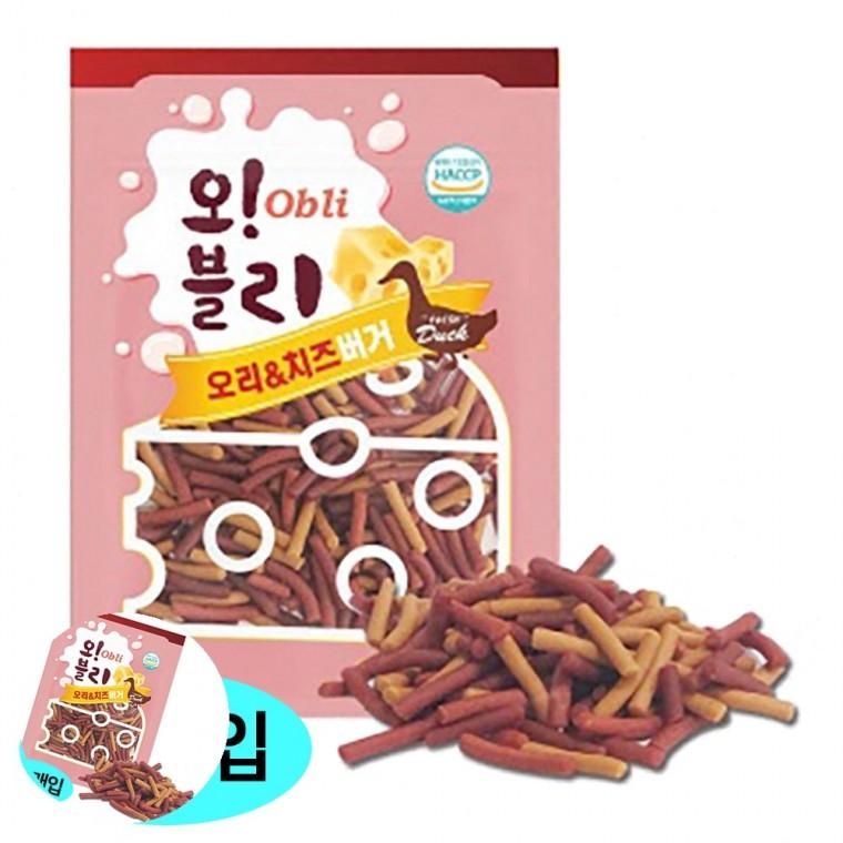 애완견간식 노령견간식 강아지산책간식 강아지훈련간식 애견영양간식 오리 치즈버거 100g x 80개입 1박스