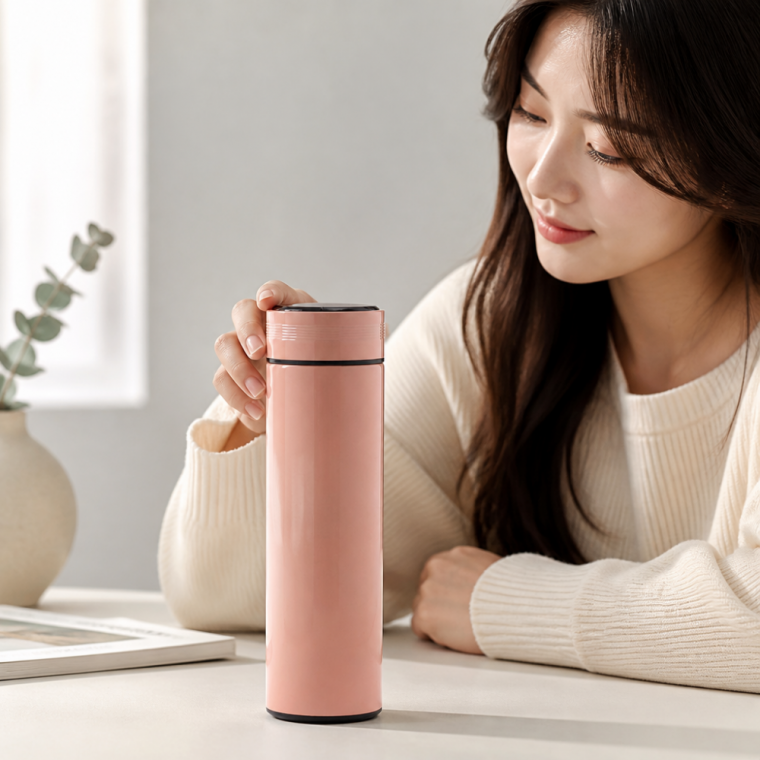 스테인리스 보냉병 500ml LED 온도확인 휴대용 텀블러