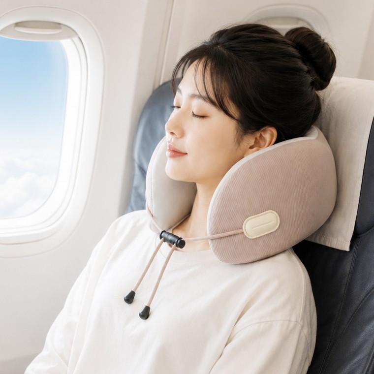 편안한 목베개 색상랜덤 여행용 기내용 목베게 비행기 목베개추천 휴대용 기내목베개 라텍스 메모리폼