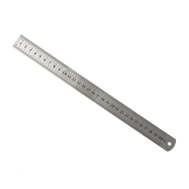30cm 직자 쇠자 목공 정밀 스틸 사무 눈금 학습 제도 측정 두꺼운