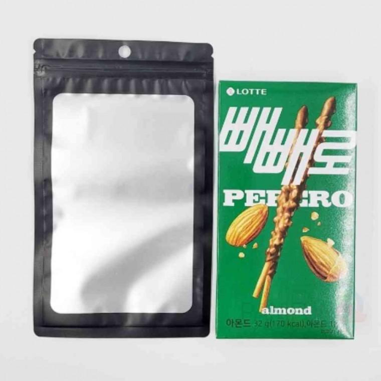 블랙 반투명 포장지퍼백 12x20 악세사리포장 비닐지퍼백 미니포장지퍼백 소분팩 두꺼운지퍼백