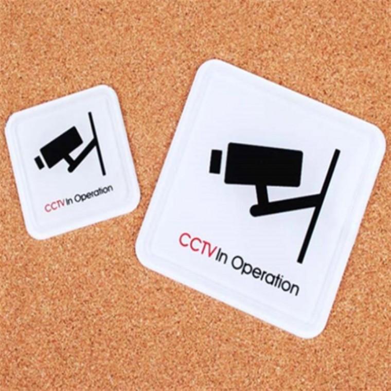 CCTV녹화중 정사각아크릴표지판 씨씨티비시스템사인 녹화중안내표지판