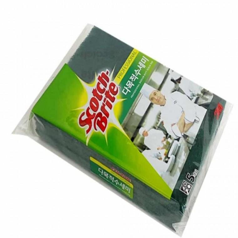 녹색수세미(5개입) 150X230 찌든때수세미 버블수세미 냄비수세미 헹굼수세미 캠핑수세미 설거지수세미 청소