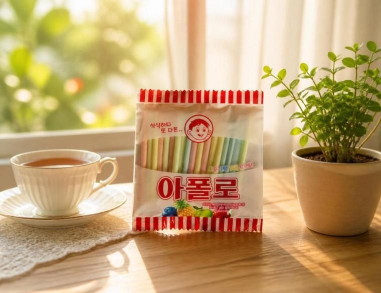 [묶음배송] 아폴로 10봉 - 대용량 가성비 옛날과자 소분 판매용 인기 간식 레트로 불량식품 안주 홈술