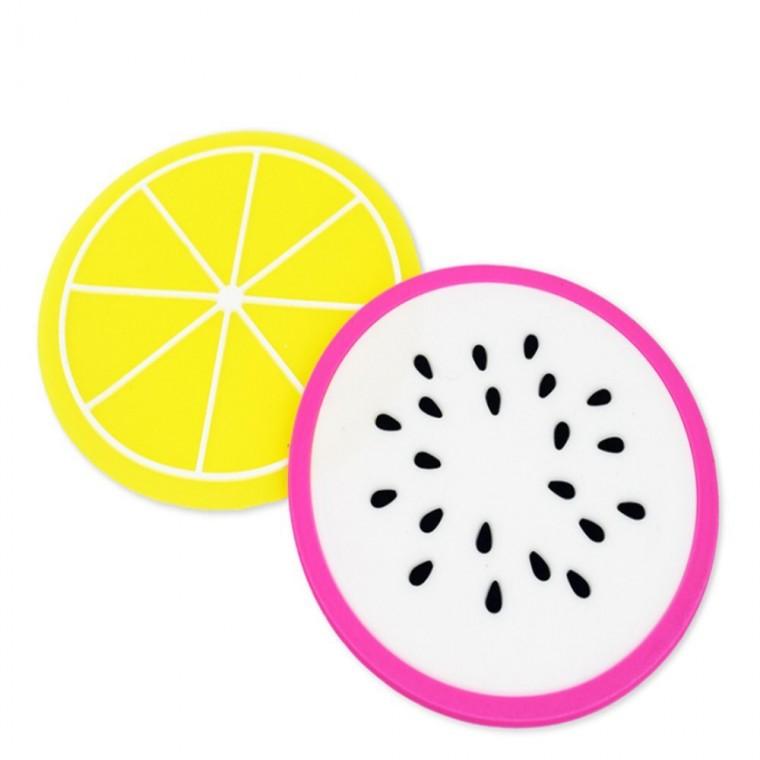 단면 과일컵받침 원형코스터 전통컵받침 예쁜컵받침