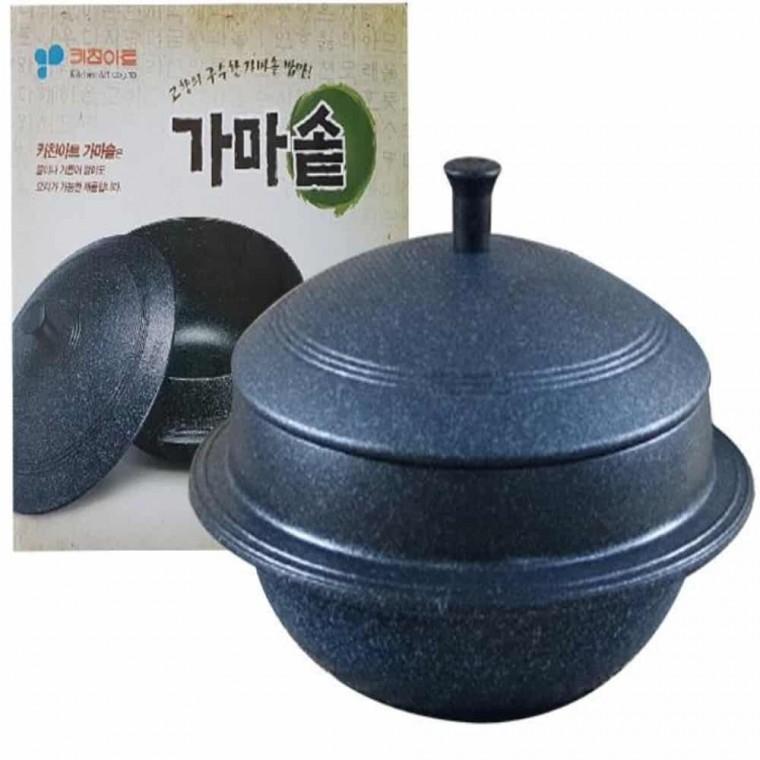 코팅 가마솥(22cm) 돌솥밥 식당솥밥 솥그릇 옛날가마솥 가마솥냄비 1인솥 가마솥밥솥 가마솥밥 가마솥그릇