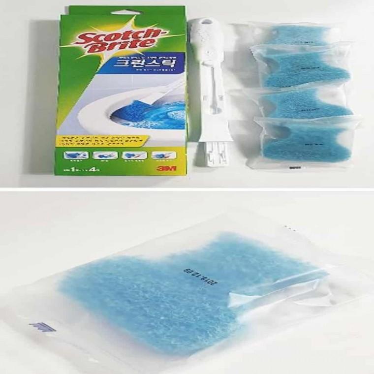 변기수세미(핸들1p+리필4p) 화장실클리너 욕실변기청소 변기세정솔 변기물탱크클리너 변기수조세정제 변기